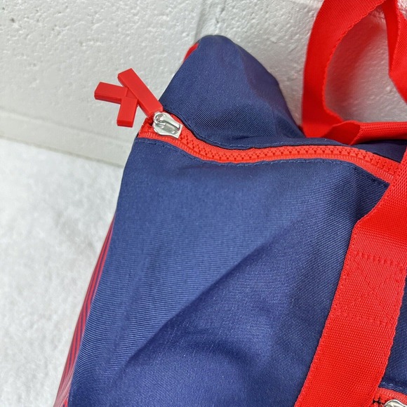 Kenzo Parfums Bag Unisex Navy Red Logo Striped Rare Gym Travel Canvas 18x11x22 - Picture 4 of 7